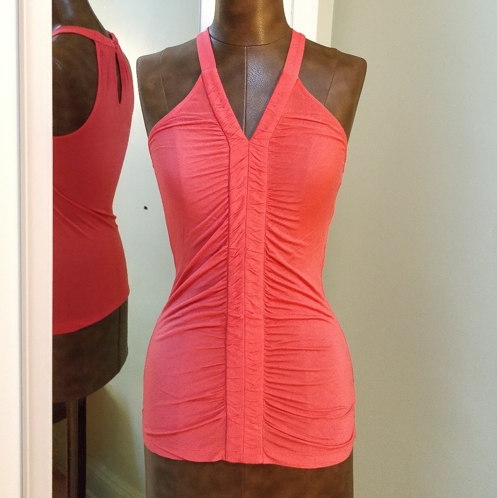 Kenneth Cole, coral halter tank top